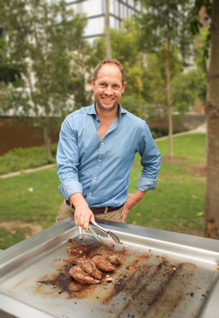 Our head chef Tom, a busy man who demands the best steaks on Australia Day - fast. 