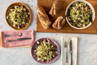 Green-a-licious:  a brussel sprout salad