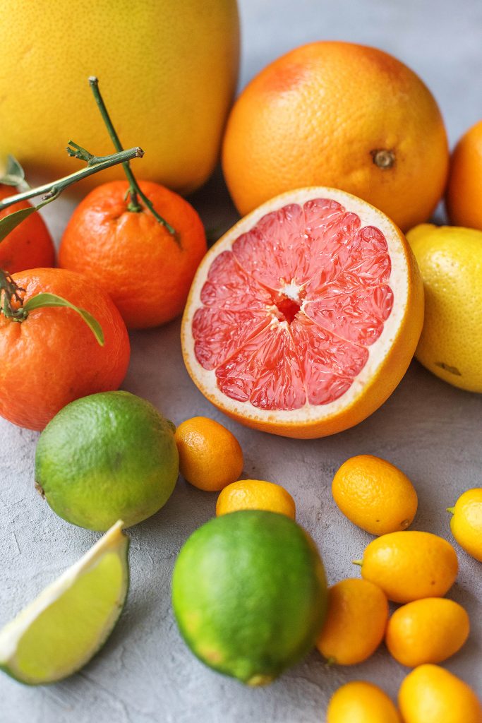 Zitrusfrüchte Liste: Limette, Mandarine, Pomelo, Grapefruit, Kumquat