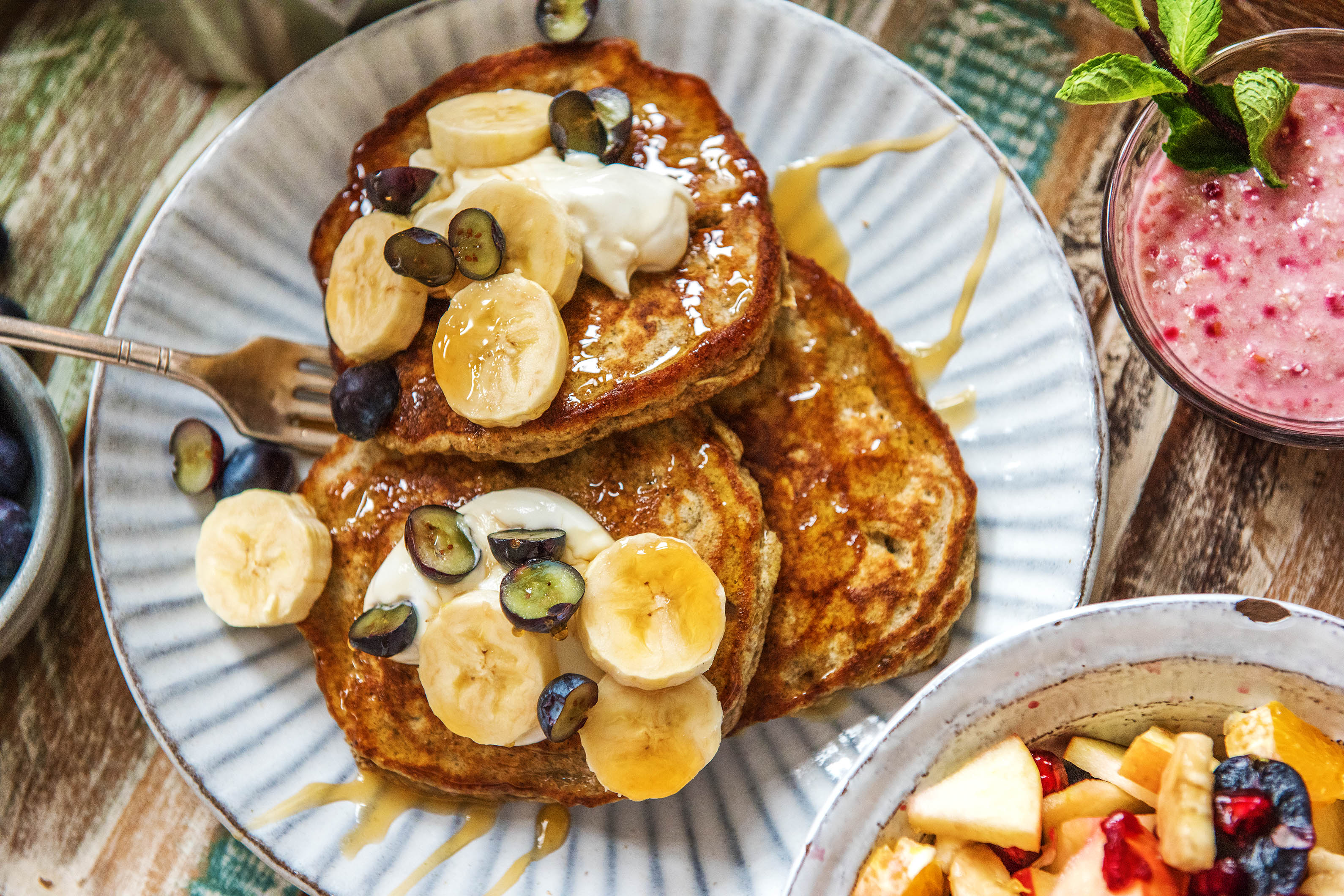 Frühstück im Bett: Bananen Pancakes