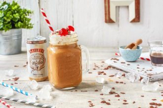 Our Bailey’s Iced Coffee Freakshake with Dark Chocolate Sauce